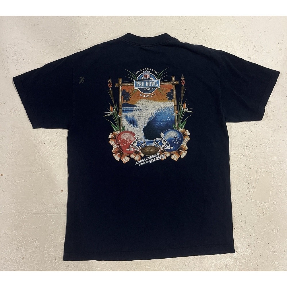 NFL Probowl Hawaii T Shirt Mens M Reebok Feb 10th 2008 All Star Game Blue
